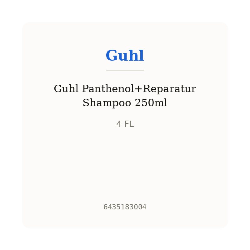 Guhl Panthenol+Reparatur Shampoo 250ml