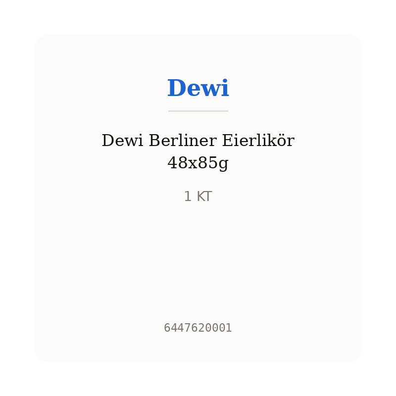 Dewi Berliner Eierlikör 48x85g
