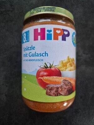 Bio Hipp Spätzle mit Gulasch 220g