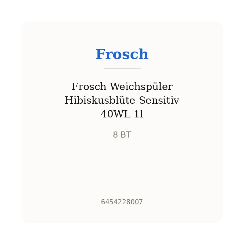 Frosch Weichspüler Hibiskusblüte Sensitiv 40WL 1l