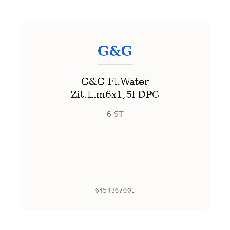G&G Fl.Water Zit.Lim6x1,5l DPG