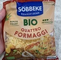 Bio Söbbeke Quattro Formaggi Reibekäse würzig-pikant 50% Rahmstufe 140g
