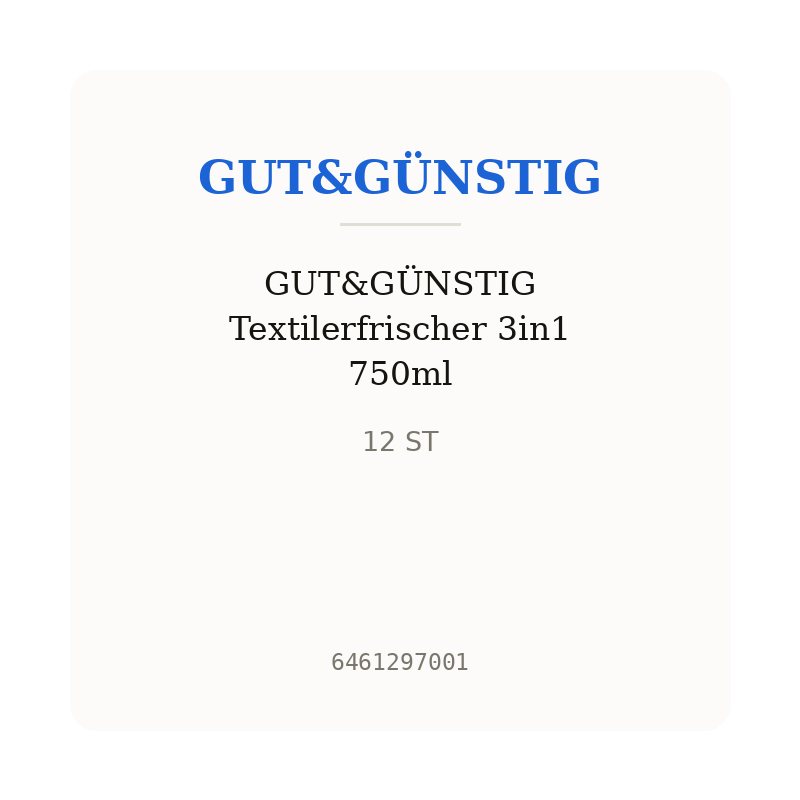 GUT&GÜNSTIG Textilerfrischer 3in1 750ml