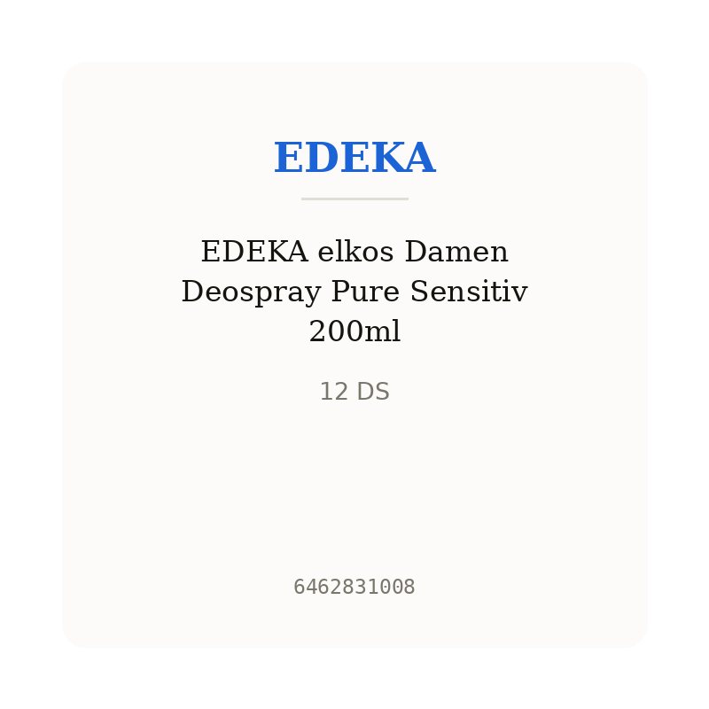 EDEKA elkos Damen Deospray Pure Sensitiv 200ml