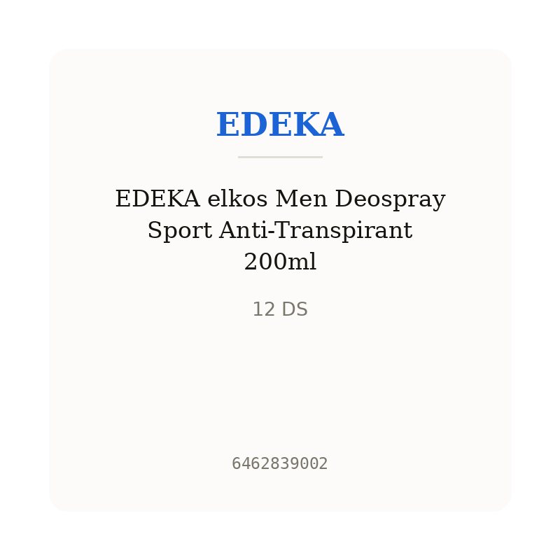 EDEKA elkos Men Deospray Sport Anti-Transpirant 200ml