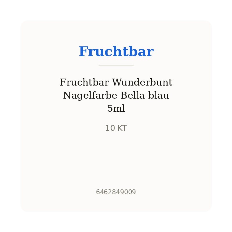 Fruchtbar Wunderbunt Nagelfarbe Bella blau 5ml