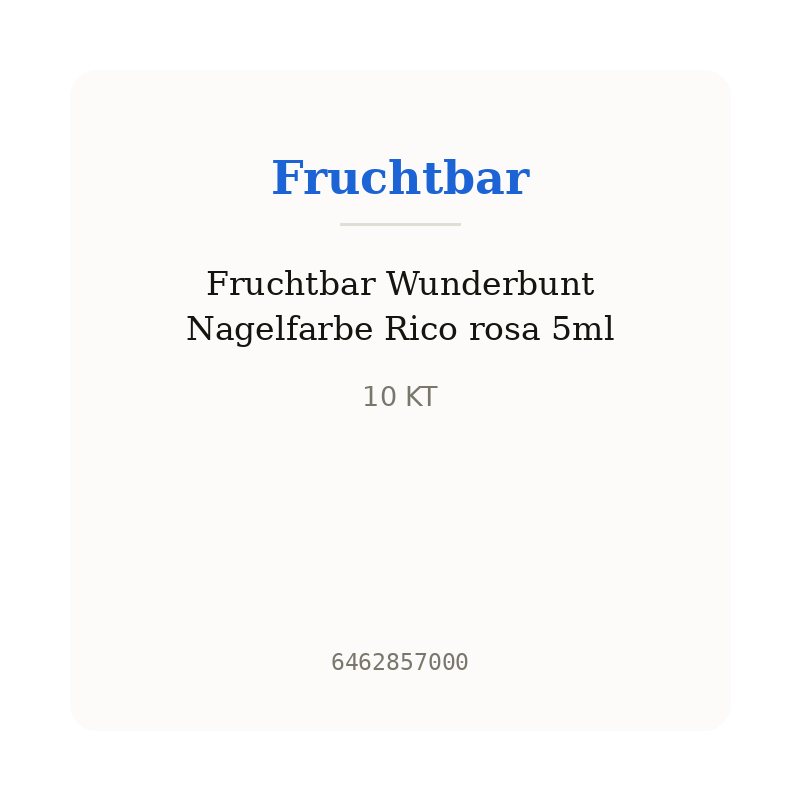 Fruchtbar Wunderbunt Nagelfarbe Rico rosa 5ml