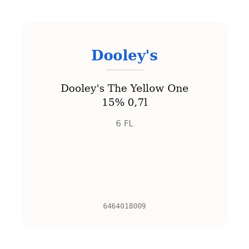 Dooley's The Yellow One 15% 0,7l