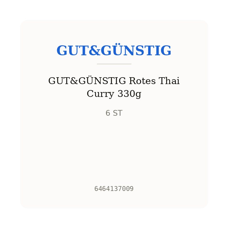 GUT&GÜNSTIG Rotes Thai Curry 330g