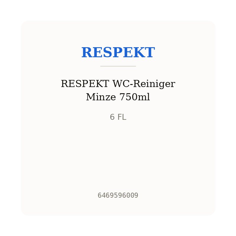 RESPEKT WC-Reiniger Minze 750ml