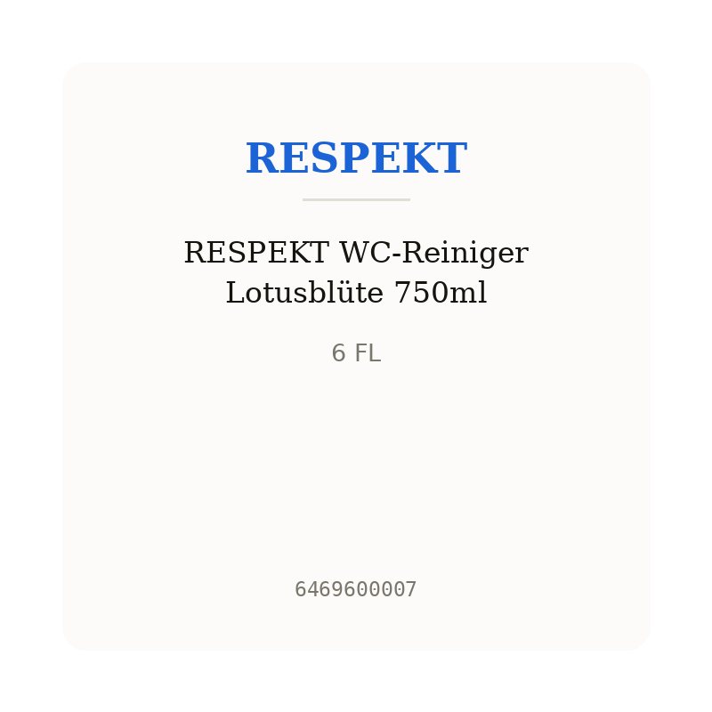RESPEKT WC-Reiniger Lotusblüte 750ml