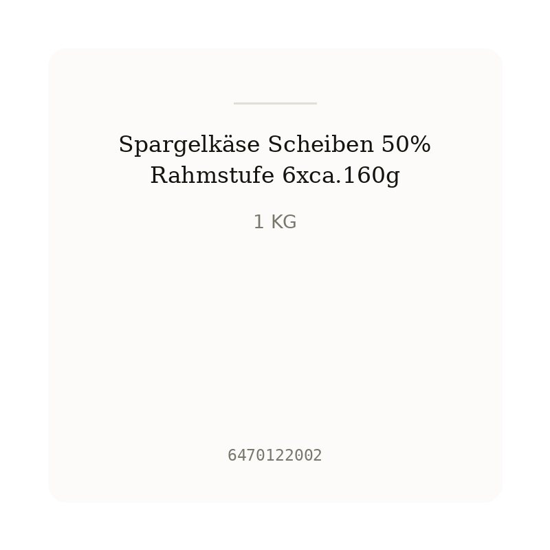 Spargelkäse Scheiben 50% Rahmstufe 6xca.160g
