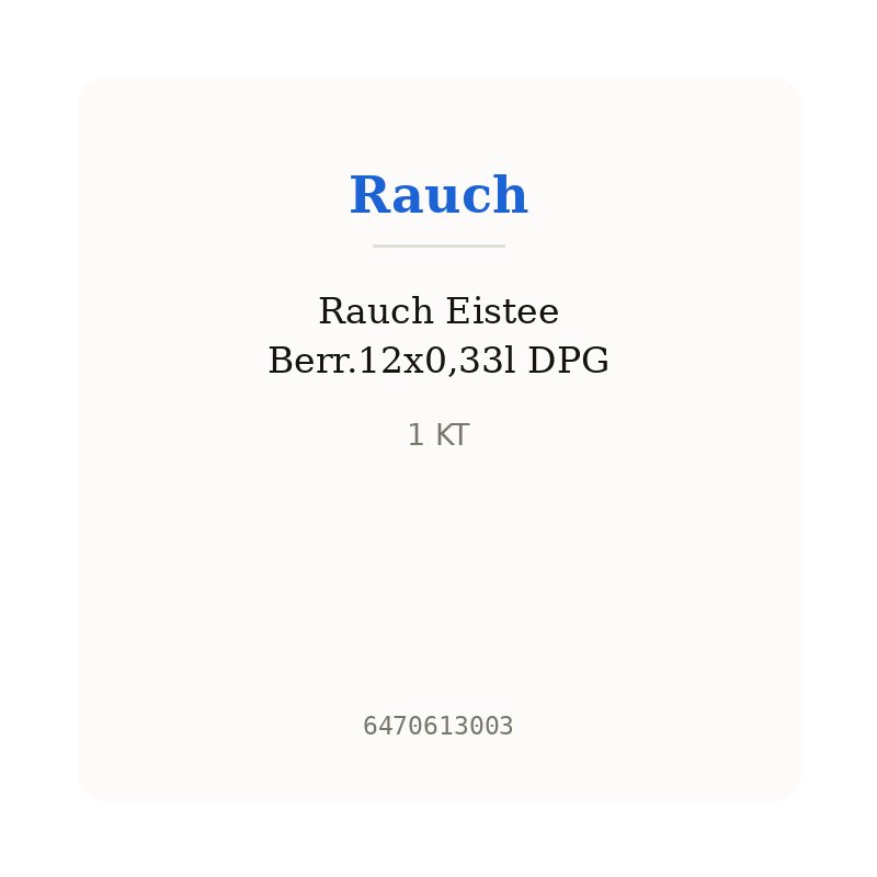 Rauch Eistee Berr.12x0,33l DPG