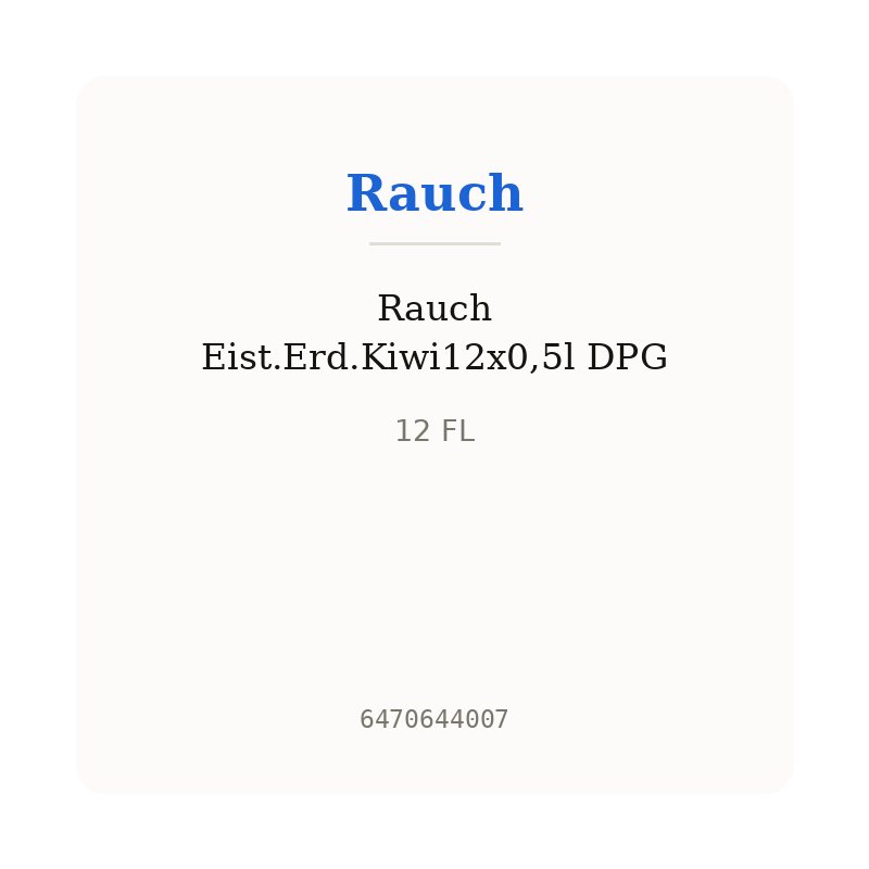 Rauch Eist.Erd.Kiwi12x0,5l DPG