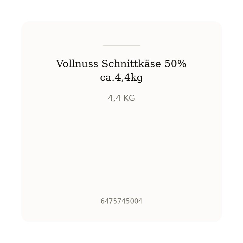 Vollnuss Schnittkäse 50% ca.4,4kg