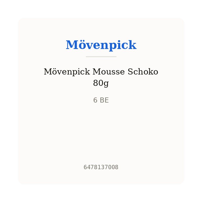 Mövenpick Mousse Schoko 80g