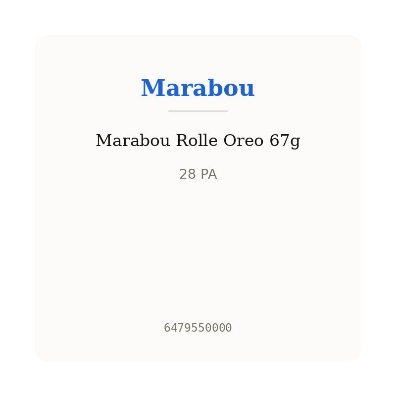 Marabou Rolle Oreo 67g