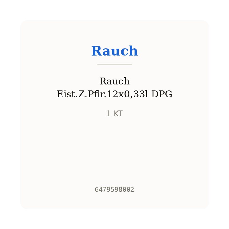 Rauch Eist.Z.Pfir.12x0,33l DPG