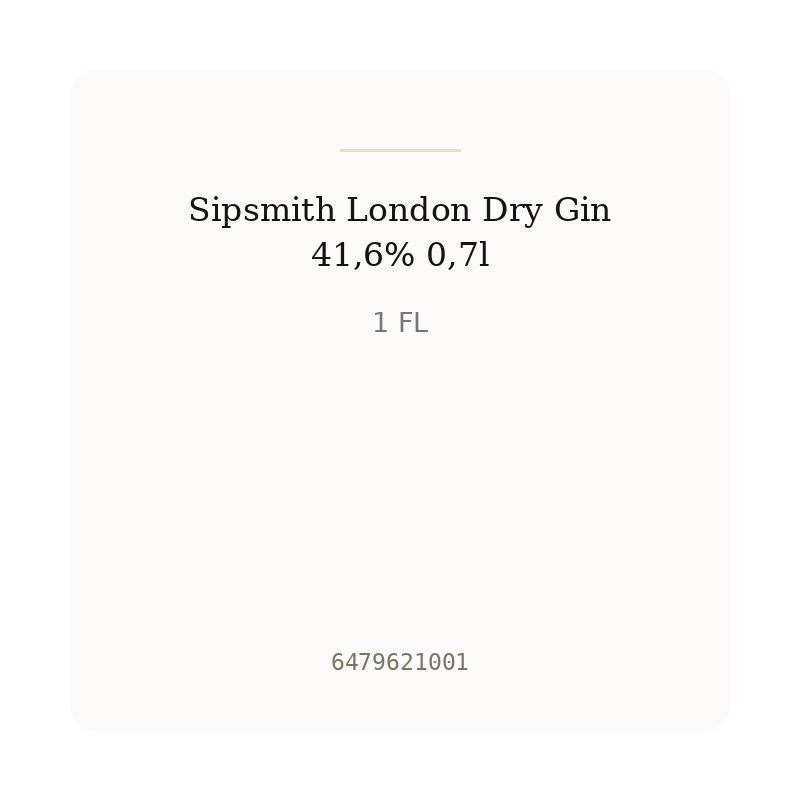 Sipsmith London Dry Gin 41,6% 0,7l