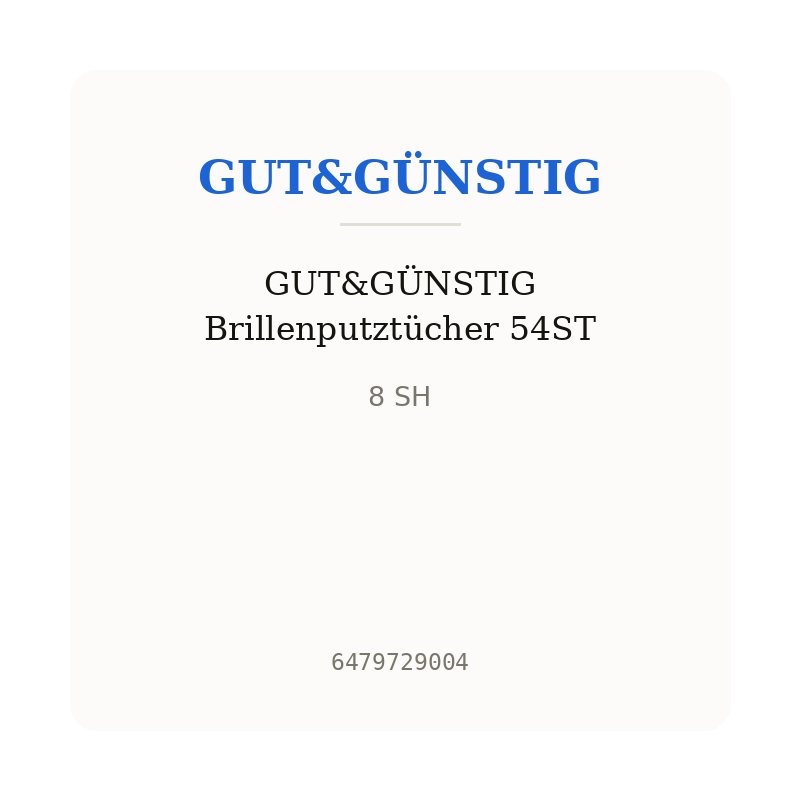 GUT&GÜNSTIG Brillenputztücher 54ST