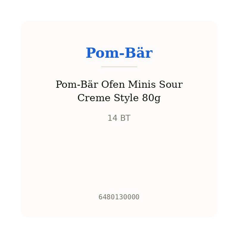 Pom-Bär Ofen Minis Sour Creme Style 80g