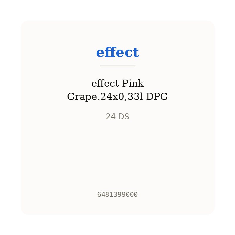 effect Pink Grape.24x0,33l DPG
