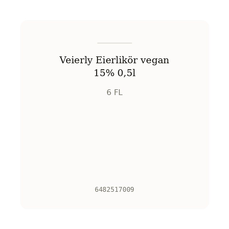 Veierly Eierlikör vegan 15% 0,5l