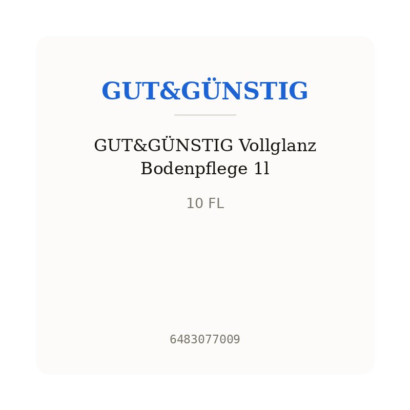 GUT&GÜNSTIG Vollglanz Bodenpflege 1l