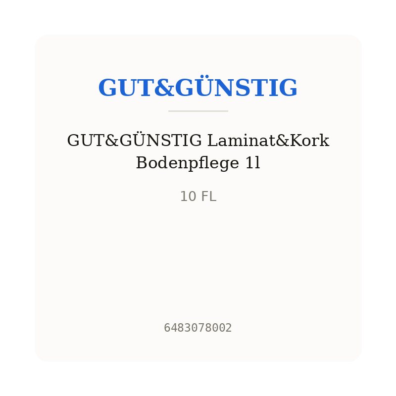 GUT&GÜNSTIG Laminat&Kork Bodenpflege 1l