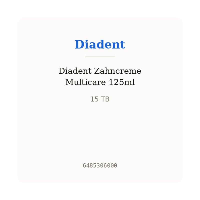 Diadent Zahncreme Multicare 125ml