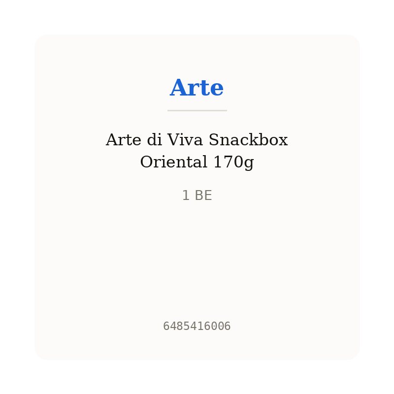 Arte di Viva Snackbox Oriental 170g
