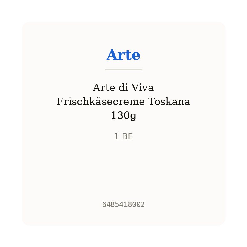 Arte di Viva Frischkäsecreme Toskana 130g