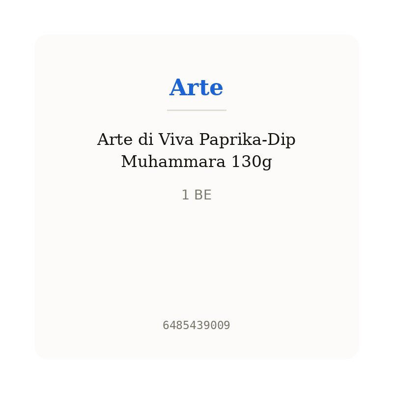 Arte di Viva Paprika-Dip Muhammara 130g