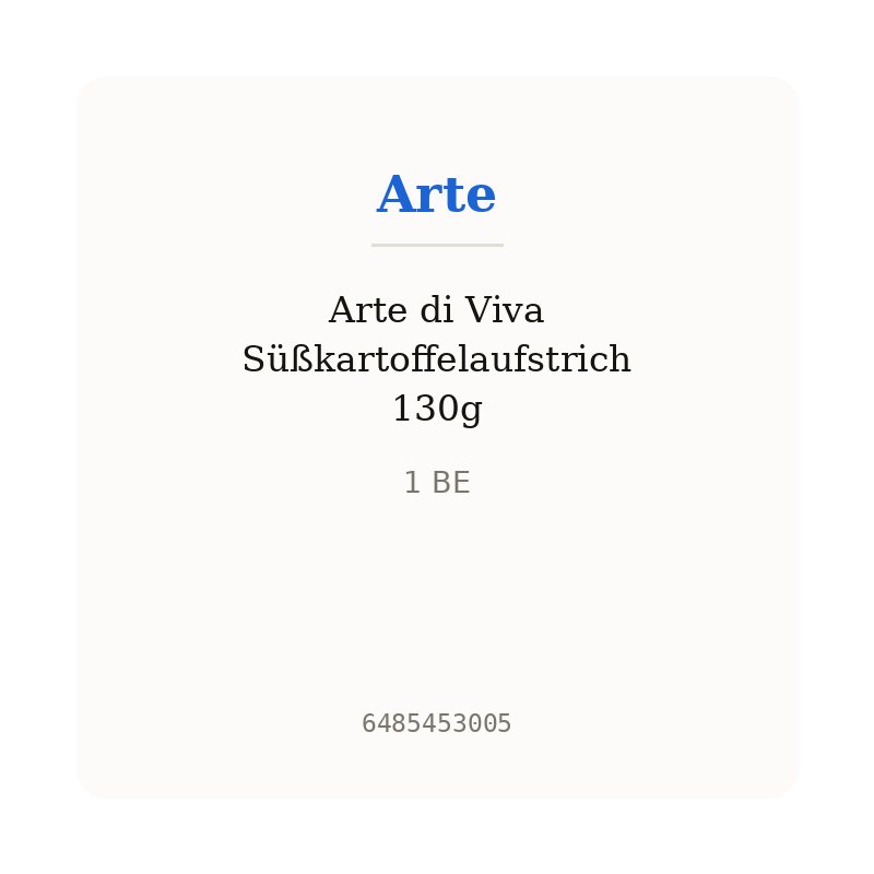 Arte di Viva Süßkartoffelaufstrich 130g