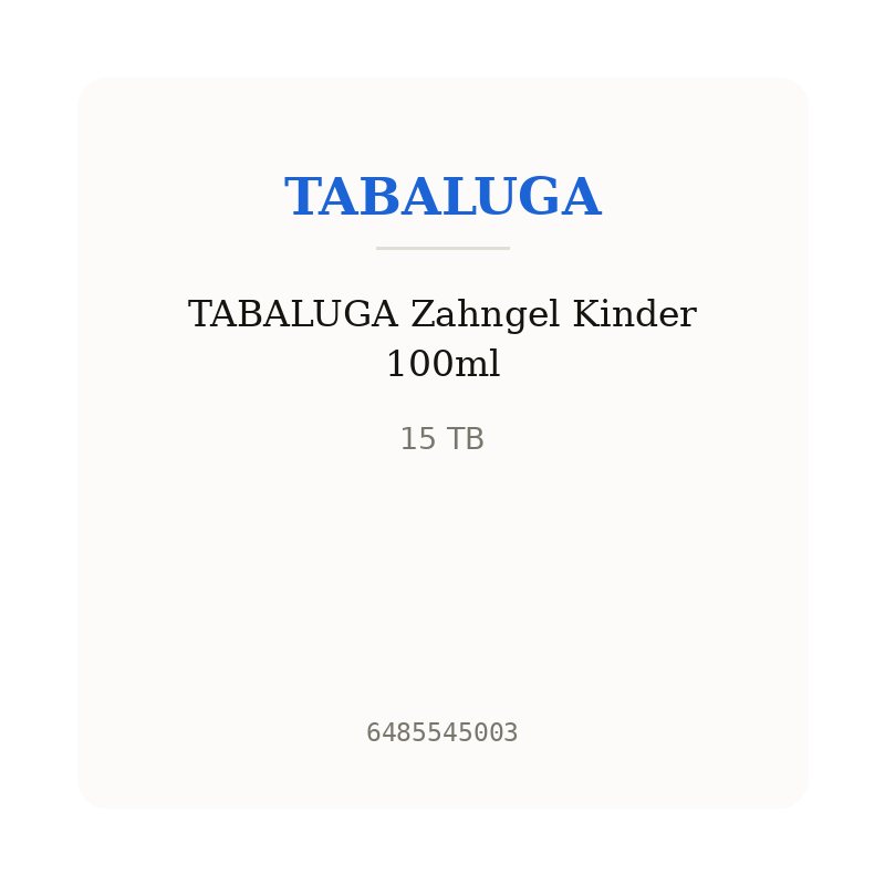 TABALUGA Zahngel Kinder 100ml
