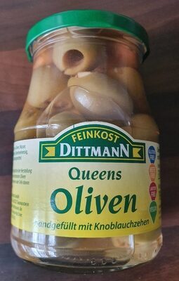 Feinkost Dittmann Queens Oliven gefüllt mit Knoblauch 330g
