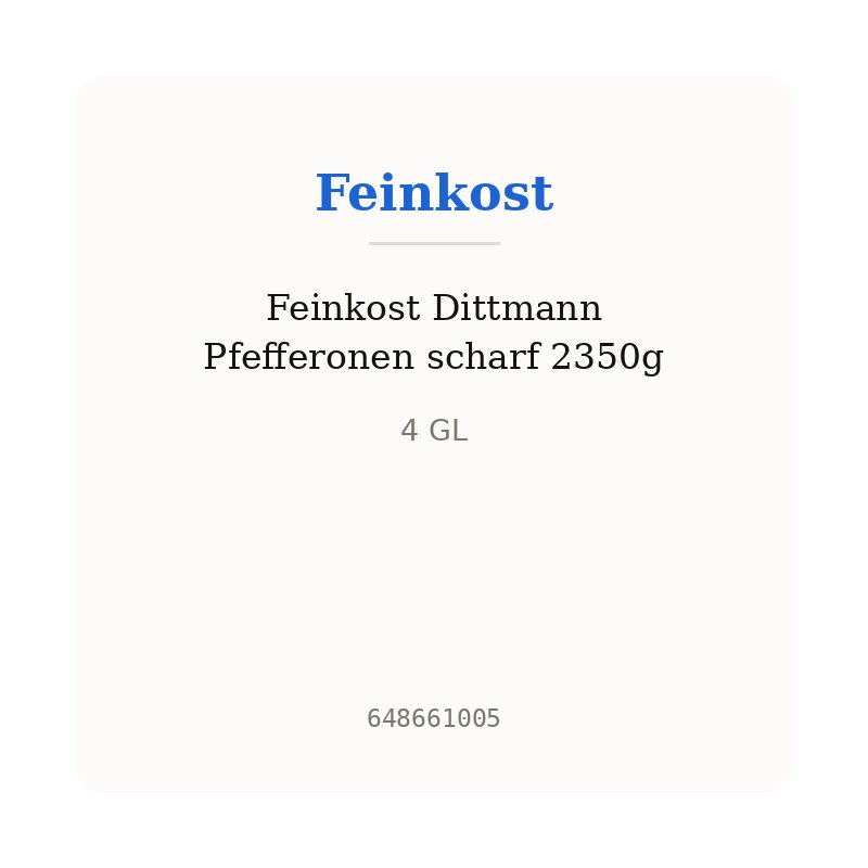 Feinkost Dittmann Pfefferonen scharf 2350g