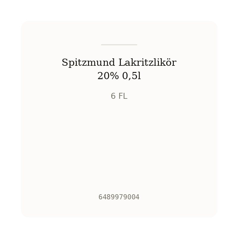 Spitzmund Lakritzlikör 20% 0,5l