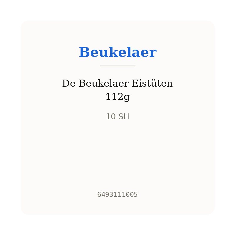 De Beukelaer Eistüten 112g