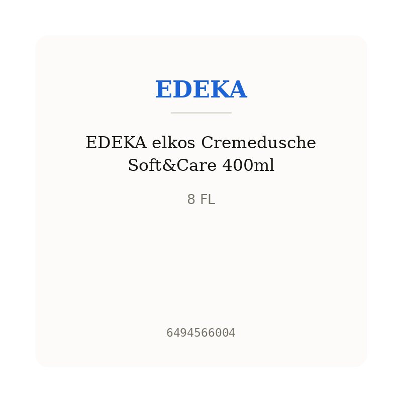 EDEKA elkos Cremedusche Soft&Care 400ml
