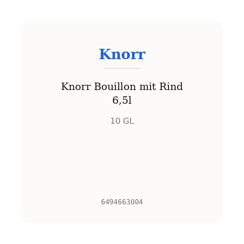 Knorr Bouillon mit Rind 6,5l