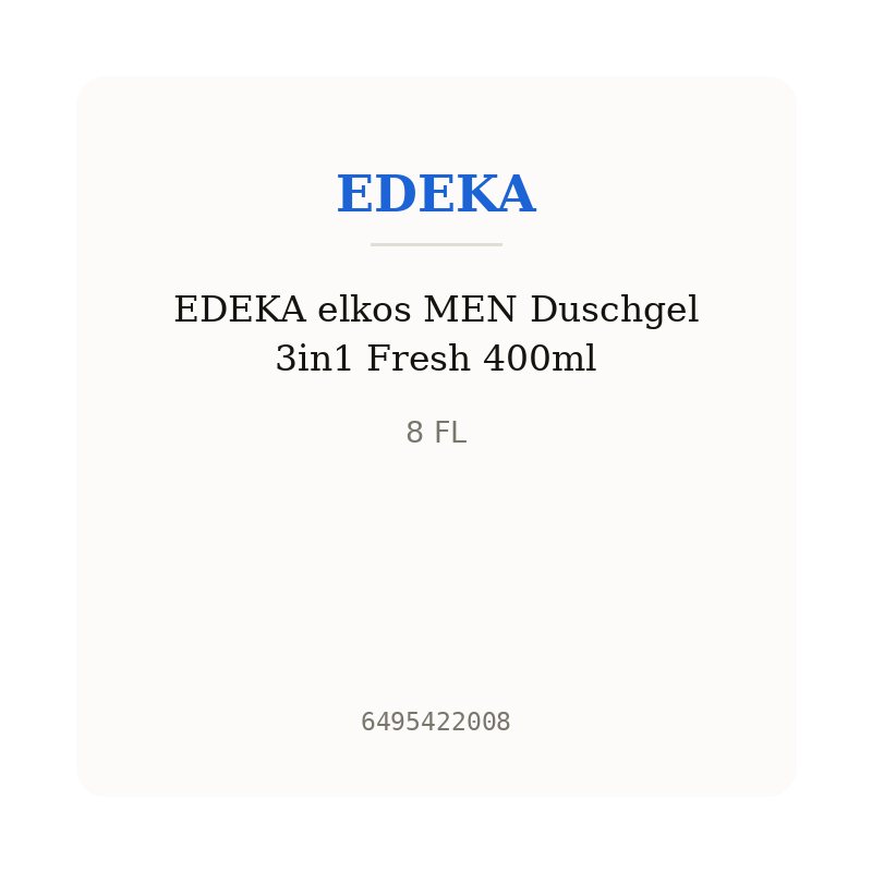EDEKA elkos MEN Duschgel 3in1 Fresh 400ml