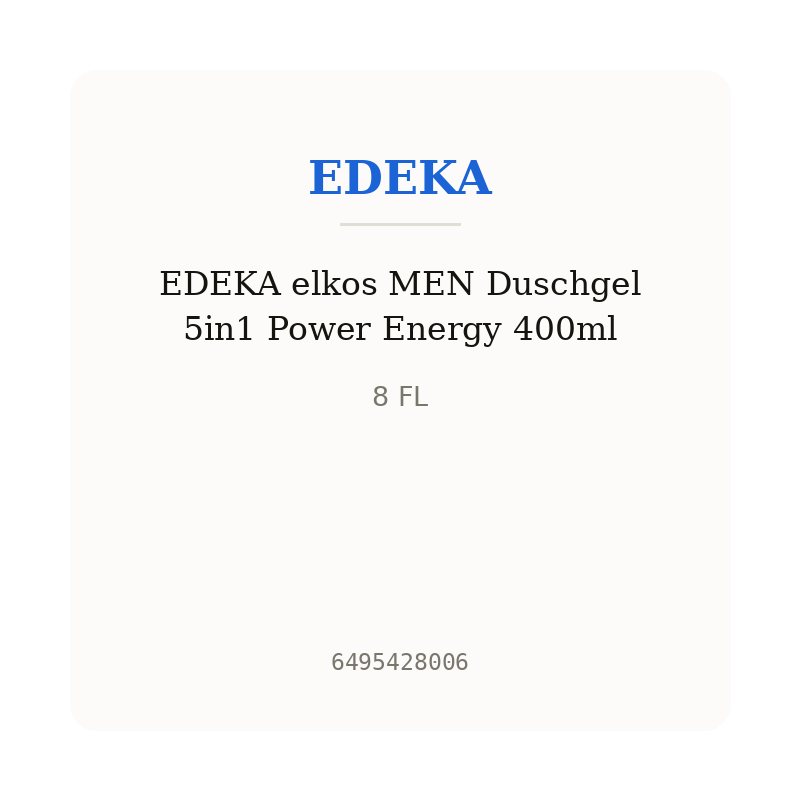 EDEKA elkos MEN Duschgel 5in1 Power Energy 400ml