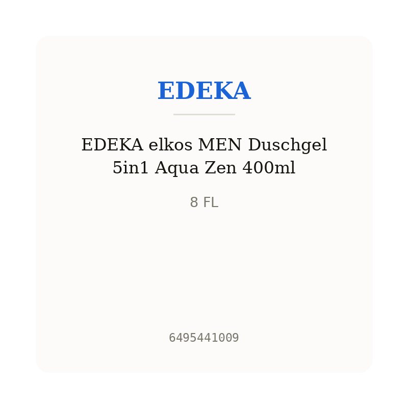 EDEKA elkos MEN Duschgel 5in1 Aqua Zen 400ml