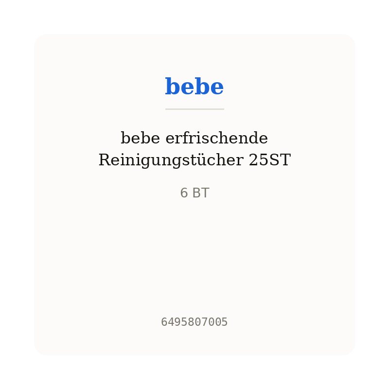 bebe erfrischende Reinigungstücher 25ST