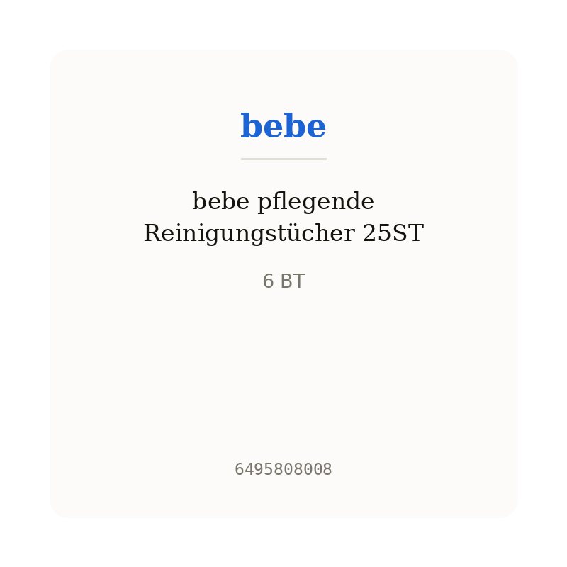 bebe pflegende Reinigungstücher 25ST