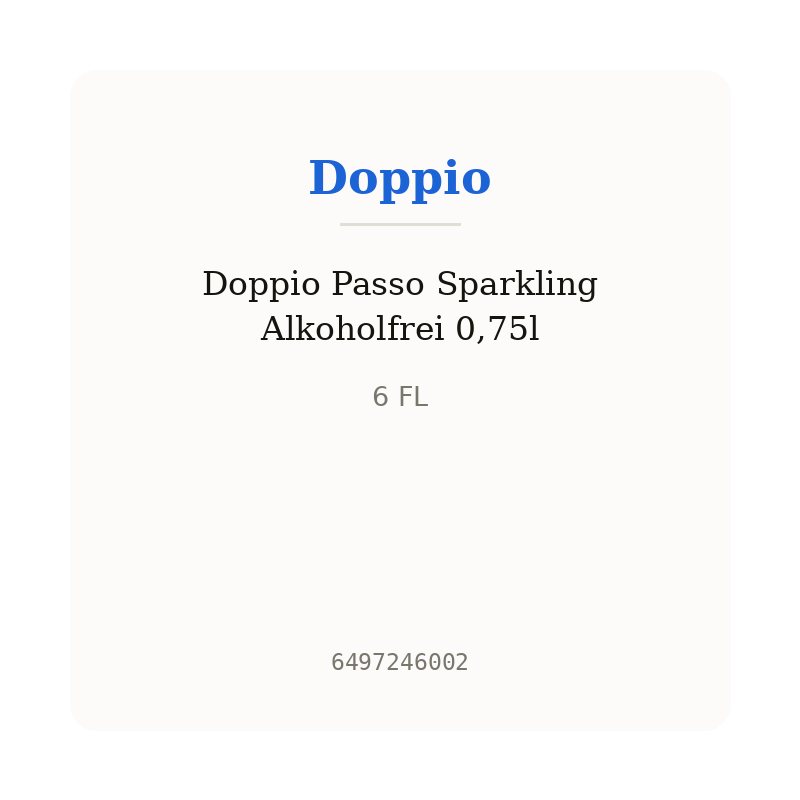 Doppio Passo Sparkling Alkoholfrei 0,75l