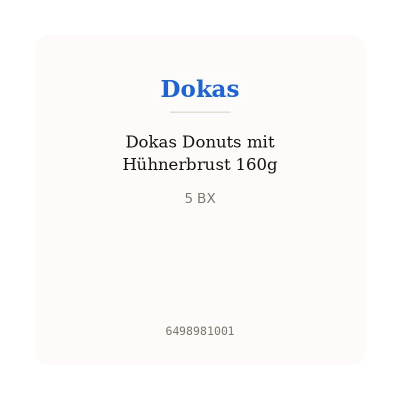 Dokas Donuts mit Hühnerbrust 160g
