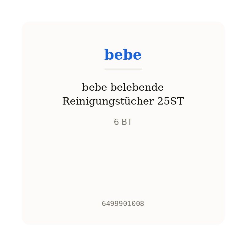 bebe belebende Reinigungstücher 25ST
