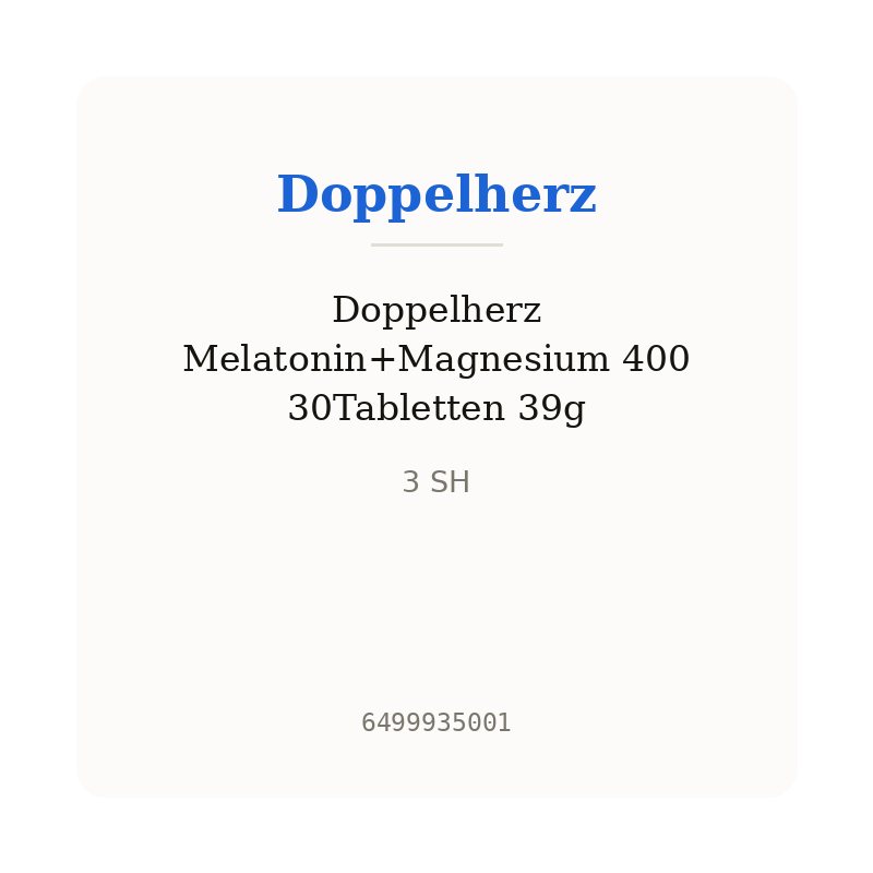 Doppelherz Melatonin+Magnesium 400 30Tabletten 39g